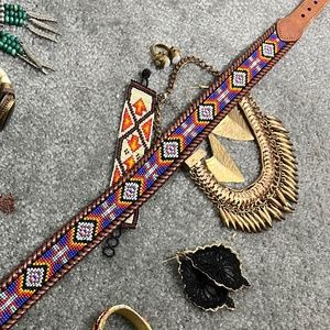 Native American Tribal Beaded Belt